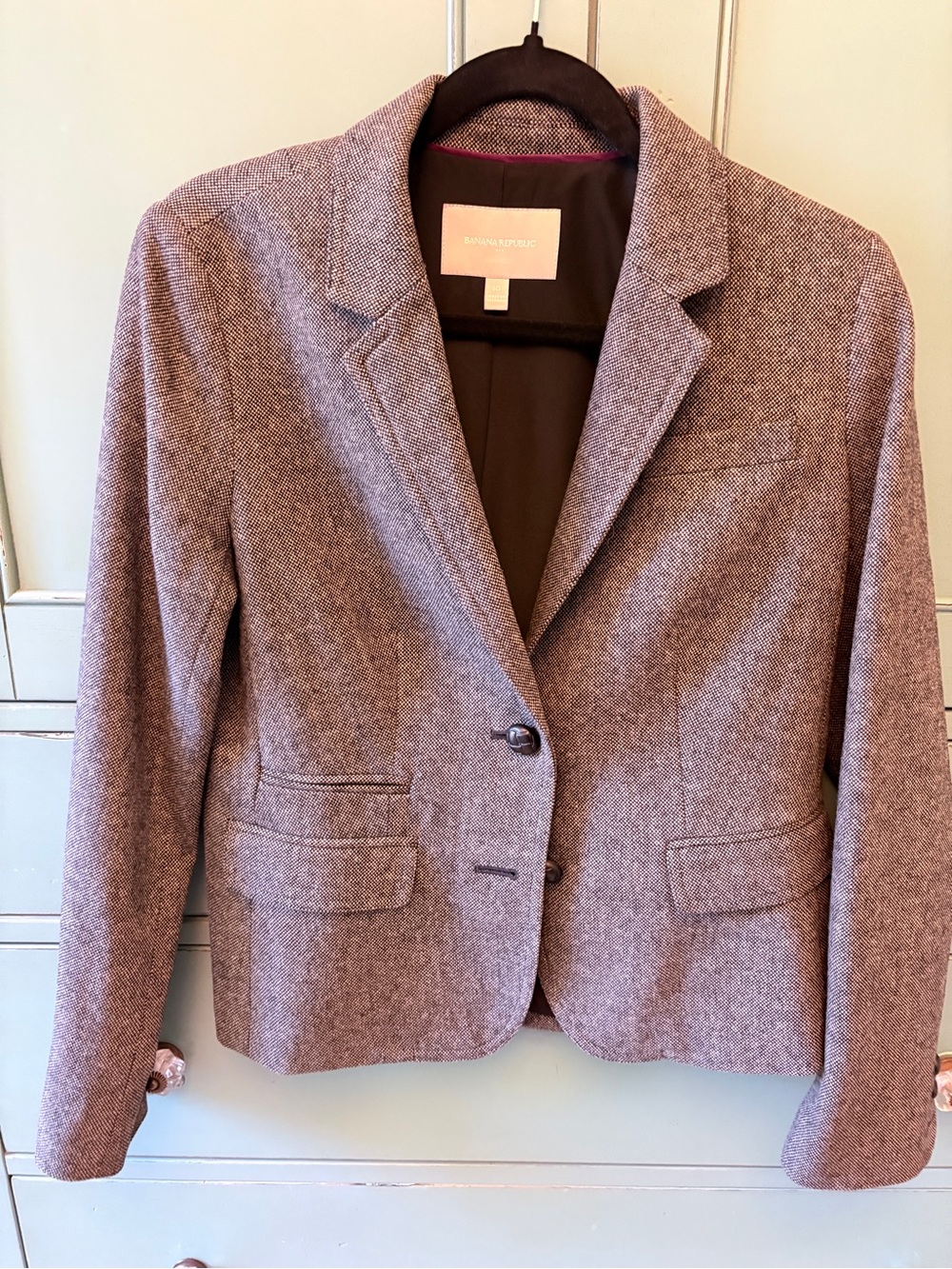 Banana Republic Heathered Taupe Blazer